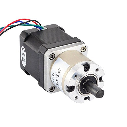 STEPPERONLINE Nema 17 Gear Stepper Motor Bipolar L = 48 mm with Gear Ratio 27:1 Planetary Gear for 3D Printer, CNC Machine