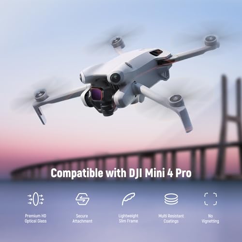 NEEWER ND & CPL Filter Set Compatible with DJI Mini 4 Pro, 4 Pack Mini 4Pro 4 Pack ND&CPL Filter