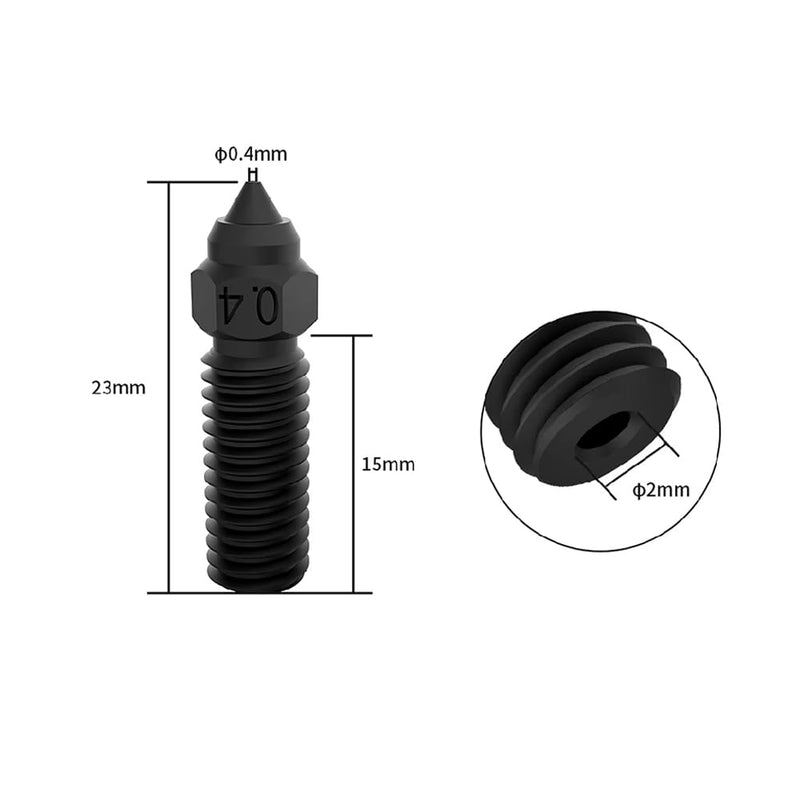 [Australia - AusPower] - 3D Printer Extruder Hotend Nozzle Kit - Included 2pcs 0.4mm + 2pcs 0.6mm + 2pcs 0.8mm Hardened Steel Nozzles, High Temperature and Wear Resistant for Creality K1/K1 Max/Ender 3 V3 KE For K1/K1 Max/Ender 3 V3 SE 