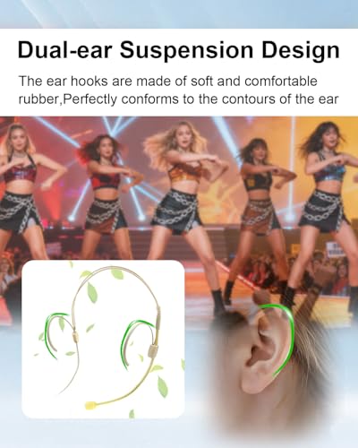 Double Earset Over Headworn Mic for Audio Technica Wireless Only for Audio Technica Wireless System