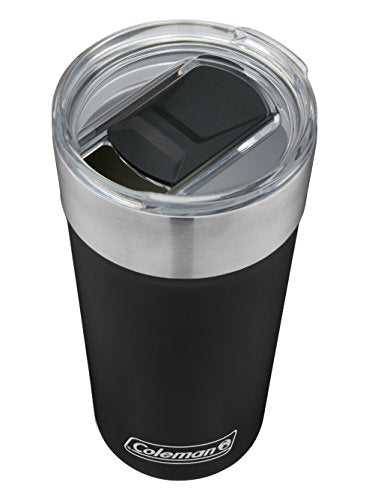 Coleman 20oz. Brew Stainless Steel Insulated Tumbler, Black 20 Ounces