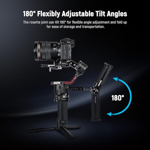 NEEWER RS4 RS3 Adjustable Gimbal Sling Handle Grip with NATO Rail, Compatible with DJI RS4 RS4Pro RS3 RS3Pro RS3Mini RS2 RSC2 Ronin-S Ronin-SC for Low Angle Shot, Max Load 13.2lb, ST49 ST49 w NATO Rail