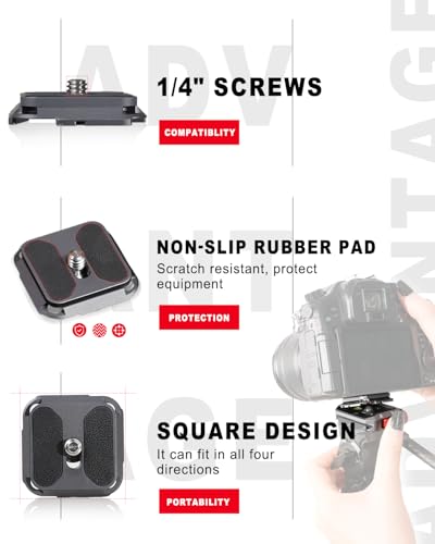 IFOOTAGE Mini Quick Release Set Aluminium Alloy for Camera Stabilizer,DSLR,DJI's RS3 mini,RS4 Pro,RS4,RS3 ProRS3,RS2,RSC2,Q38 RS Mini DJI QR Plate Q38 RSMini
