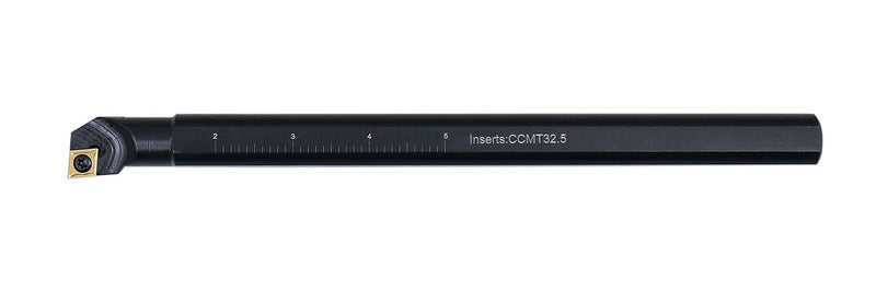 [Australia - AusPower] - Accusize Industrial Tools 3/4'' x 10'' Overall Length, Rh Sclcr Indexable Boring Bar with Ccmt32.5 Carbide Inserts, P252-S407 3/4" with CCMT32.5 insert 