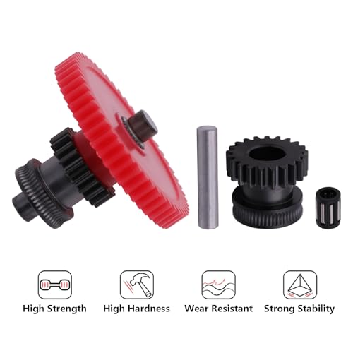 Hardened Steel Extruder Gear Kit for Neptune 4 Series, 3D Printer DLC Nano Coating Hardened Steel Extruder Dual Gear and POM Gear Kit for Elegoo Neptune 4/Pro/Plus/Max