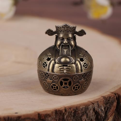 Creative Alloy Incense Burner Holder God of Wealth Fumigation Incense Burner Stove Home Furnishings Decoration