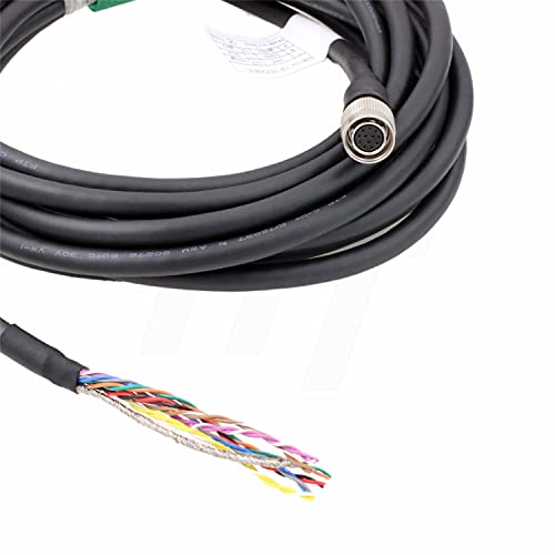 Hirose 12 Pin Female HR10A-10P-12S to Open End Flying Cable Bare Wire for Allied AVT GigE, Sony DXC, Panasonic, Hitachi, Jai, Basler, Dalsa, Teli, Toshiba Camera (Straight 12-pin, 2 m) Straight 12-pin