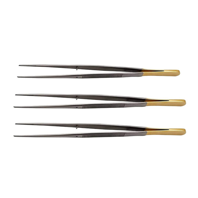[Australia - AusPower] - Bundle of Mayo Hegar Needle HolderTweezers Straight Set of 3 High Precision Stainless Steel 6 