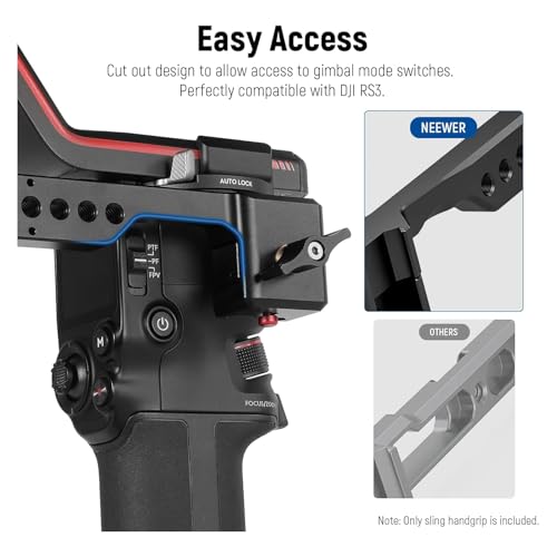 NEEWER Adjustable Sling Handle Grip Compatible with DJI Ronin RS4 RS3 Mini RS 3 Pro RS 2 RSC 2 Gimbal Stabilizer for Low Angle Shot, Max Load 13.2lb, ST49