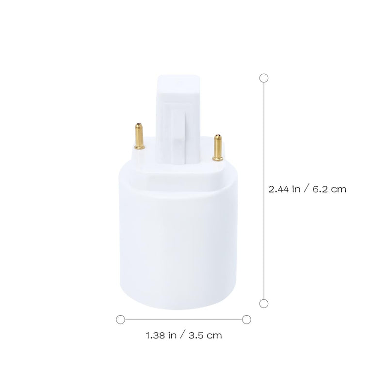 Adapter G24D to E27 2 Pin Lamp Holder Adapter Professional Mount for LED Bulbs, Convertible Base for Diode, Light Spotlight, Filament O