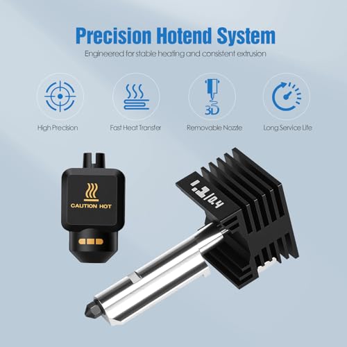 Hotend Kit for Bambu Lab P2S / P2SC, 2-Pack Magnetic Quick-Install Hotend Assembly with 0.4mm Hardened Steel Removable Nozzles, Fast Heating & Stable Extrusion – 3D Printer Accessories P2s/P2sc