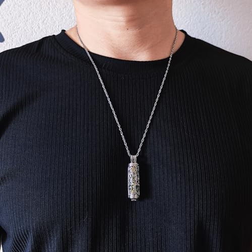 YOUFENG Urn Necklaces for Ashes Urns for Human Ashes Memorial Cremation Urn Locket Stainless Steel Keepsake Ashes Jewelry Forever