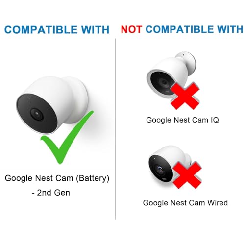 DIANMU 26FT Power Cord with Adapter for Google Nest Cam (Battery), 2 Pack White 26 FT-2 Pack