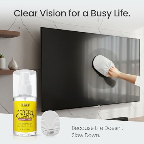 Screen Cleaner Kit 6.7 Fl Oz Spray, Microfiber Cloth & Glove BLISMA Screen Cleaner