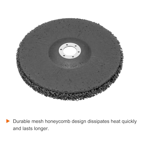 HARFINGTON 2pcs Strip Disc Stripping Wheels 7" x 7/8" Stripping Discs Wheel for Angle Grinder Clean and Remove Paint Coating Rust Welds Oxidation, Black 7inch 2