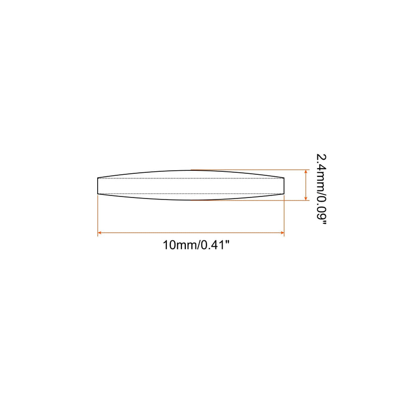 [Australia - AusPower] - PATIKIL Diameter 10mm Double Convex Lens, 10 Pcs Acrylic LED Optical Convex Condenser Lens for Physics Classrooms Labs, Transparent 