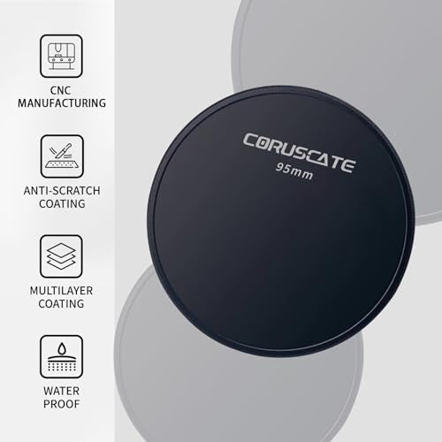 95mm Metal Filter Cap,Lens Cap,Compatible with All Any 95mm with Camera Thread Lens and 95 mm ND,CPL,UV Filter Accessory.(Metal Front Cover+Rear Cover)+Lens Cleaning Cloth