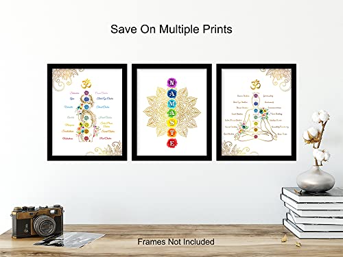 Boho Mandala Wall Decor - Chakra Wall Art - Mandala Art - Spiritual Gifts for Women - Zen Decor - Spa Namaste Picture - Buddhism Yoga Decorations - Buddha Artwork - New Age Meditation Gifts