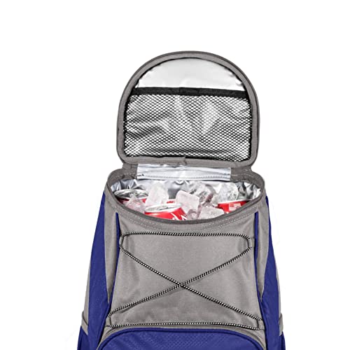 Picnic TIME DC Comics Superman PTX Backpack Cooler, Soft Cooler Backpack, Insulated Lunch Bag, (Navy Blue with Gray Accents) DC Comics Superman - Navy Blue With Gray Accents