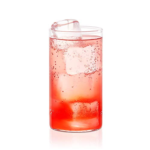 Borosil VCL350 Vision Classic [Set of 6] Premium Clear Lightweight & Durable Drinkware, Odor Resistant, Dishwasher Safe - For Water, Juice, Beer, Wine, and Cocktails |12 Ounce Cups