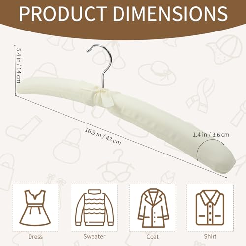 10 Pack Anti-Slip Padded Hangers, 17 Inch