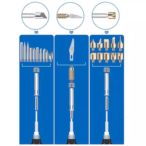 Wood Burning Letters, DIY Wood - burning Pen Engraving Soldering Tips, Compact Inner - heating Pyrography Tip Set, Engraving Soldering Iron , Heat - pressing and Trimming, Woodworking Tips, 28 Pieces