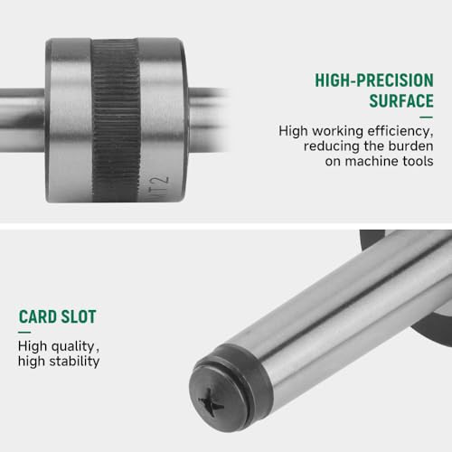 Hoteche MT2 Lathe Accessories - Rotating Centring Tip Made of Tool Steel for Effective Clamping - Elastic Connection for Lathe and Milling Machine - Ideal for Precise Machining of Metal Parts
