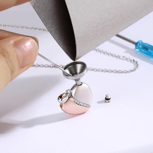 Sariel Dual Urn Pendant Necklace 925 Sterling Silver Heart-2