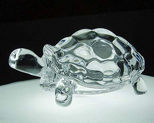 Chinese Fengshui Vastu Original Clear Crystal Turtle for Peace & Prosperity Lucky Gift of Better Health