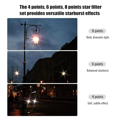 Walking Way 67mm Star Filter Set, 4-6-8 Points
