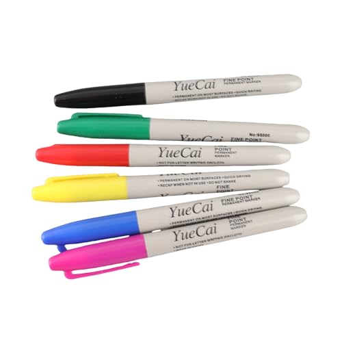 Acouto 6 Piece Set Piercing Skin Marker Pen Permanent Makeup Body Art Beauty Tool Skin Pens 6 Piece Set Skin Pen Sk The Can Tattoo Ink