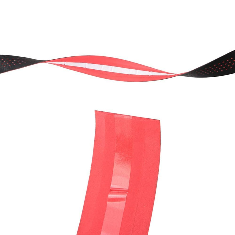 ‌2-Pack Bike Handlebar Tape - EVA PU Perforated Anti-Slip Cycling Grip Tape with End Plugs & Sealing Tapes‌ for Road/Mountain/Folding Bikes(Red) Red