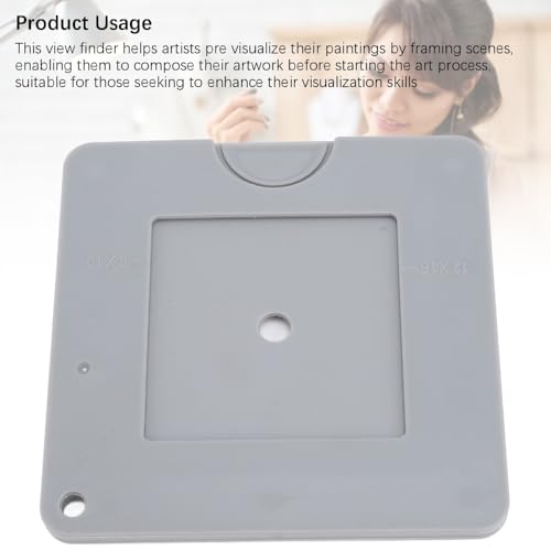 Art Viewfinder 9x9cm – Sliding Color Isolation Tool for Drawing, Painting & Photography, ABS Plastic Composition Aid