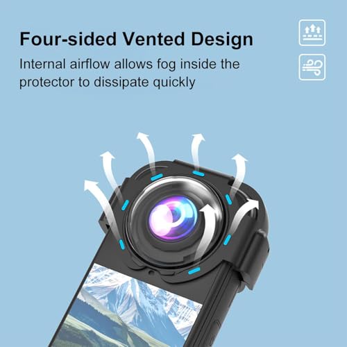 PULUZ X4 Air Premium Lens Guards, Compatible with Insta360 X4 Air Optical Tempered Glass Protective Snap-On Lens Cap, Case Cover Protection Action Camera Accessories Insta360 X4Air Snapon
