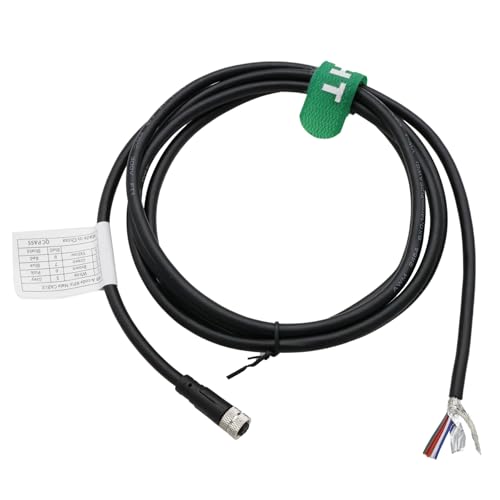 M8 8pin Female to Flying Cable for Baumer CX Machine Vision Industrial Camera Sensor Automation Control I/O Power Data, A-Code, Shielded, 20m M8 8 pin female to open