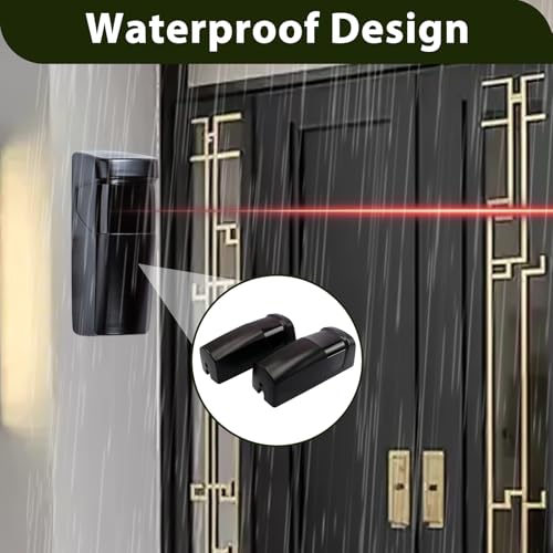 Infrared Sensor Light Beam, Light Barrier Infrared Sensor, IR Light Barrier Sensor, Universal 12/24 V AC/DC, Weatherproof, for Automatic Garage Doors and Gates, Range up to 20 Meters Rectangle