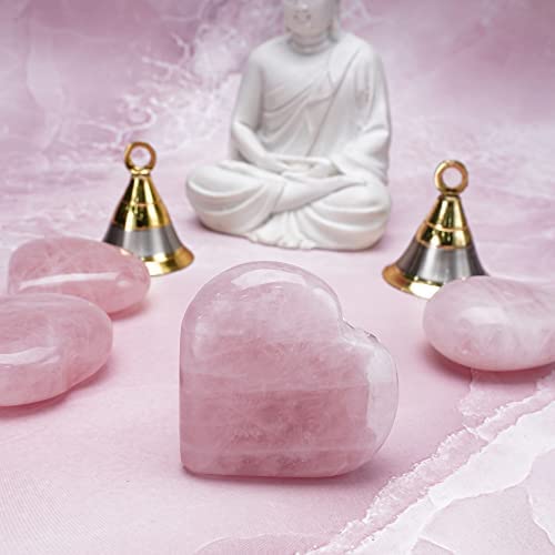 Crocon® 50 mm Rose quartz Heart Stone Birthday Gifts for Women Large Heart Big Heart (rose quartz)