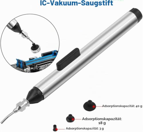 Soldering Sucker Desoldering Pump, Electric Soldering Iron Aid Tool Manual Desoldering Suction Pump, IC SMD Vacuum Pump Soldering Removal Tool for Through Soldering