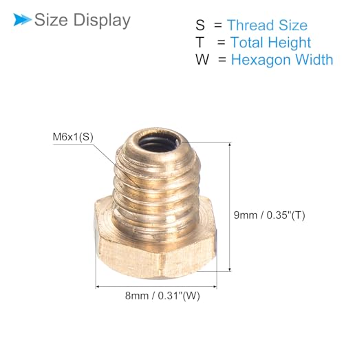 Set of 4 Push Button Grease Nipples Lubricating Oil Cap M6x1 Thread | Hex ball lubricating nipple, for lubrication system