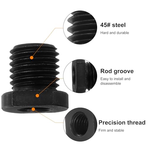 QUARKZMAN M10 Female to M16 Male Adapter Polisher Adapter Connection Rotary Tool Attachment Thread Adapter Conversion Tool for Diamond Core Drill Polishing Wheel Black | Connection Rotary Tool Attachment Thread Adapter Conversion Tool, For Diamond...