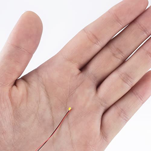 DiCuno 0805 Mini LED Light Emitting Diodes, Warm White, 16 cm Cable, 20 mA, Pack of 20 | SMD Micro LED Diodes Pre-wired for Model Making, Model Layout, Decoration, DIY, Crafts, Lighting, Electronics Projects