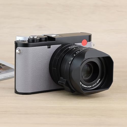Haoge Metal Square Lens Hood for Leica Q3 Q3-43 Camera Accessories Black LH-LQ343B Black Square for Q3/Q3-43