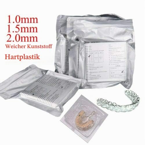 Dental Lab Rail Thermoforming Material for Vacuum Forming Soft Hard 1/1.5/2mm (1.0mm, Hard)
