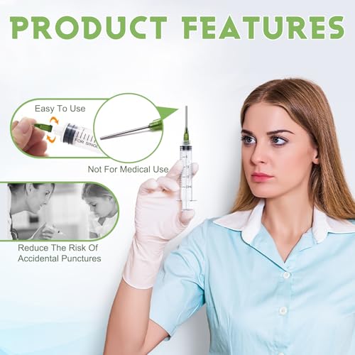 24pcs Small Syringes, Plastic Syringe Reusable Plastic Syringe | Multifunctional syringe set 1 ml, 2.5 ml, 3 ml, 5 ml, 10 ml, 20 ml for dispensing, animal feeding, industrial