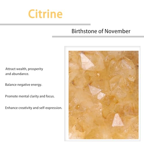 Natural Raw Citrine Crystal Cluster Citrine Stone Geode Decor 40-103 mm (101-200 g)