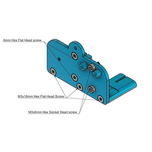 BLV Ender 3 Pro 3D Printer Upgrade kit Dual Driver Extruder Screws Heat Bed Plate Also Compatible with Ender 3 Pro V2, Not Including MGN12 Linear Rails kit