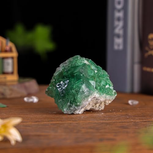 Natural Raw Fluorite Crystal Stone Geodes Green Crystal Geode #F 1.77"-4.72" (0.44-0.66 lb)
