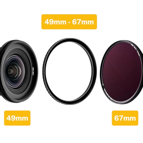 NiSi Brass Pro 49mm to 67mm Step-Up Ring, Converts 49 Lens to 67 Filter 49-67mm