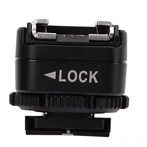 Hot Shoe Adapter, with Extra PC Sync Connection Port, Hotshoe Adapter, for A73 A9 Series Camera to for Flash