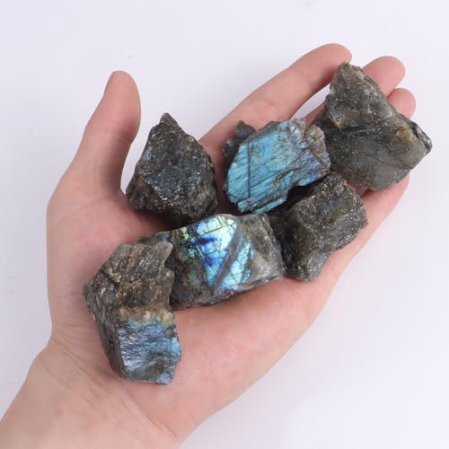 1Lb Raw Labradorite Stones Healing Crystals for Jewelry Making, Reiki